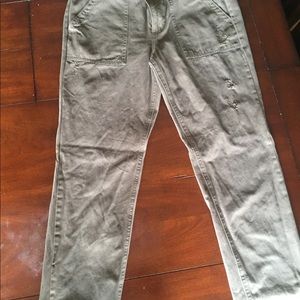 Women olive green pants